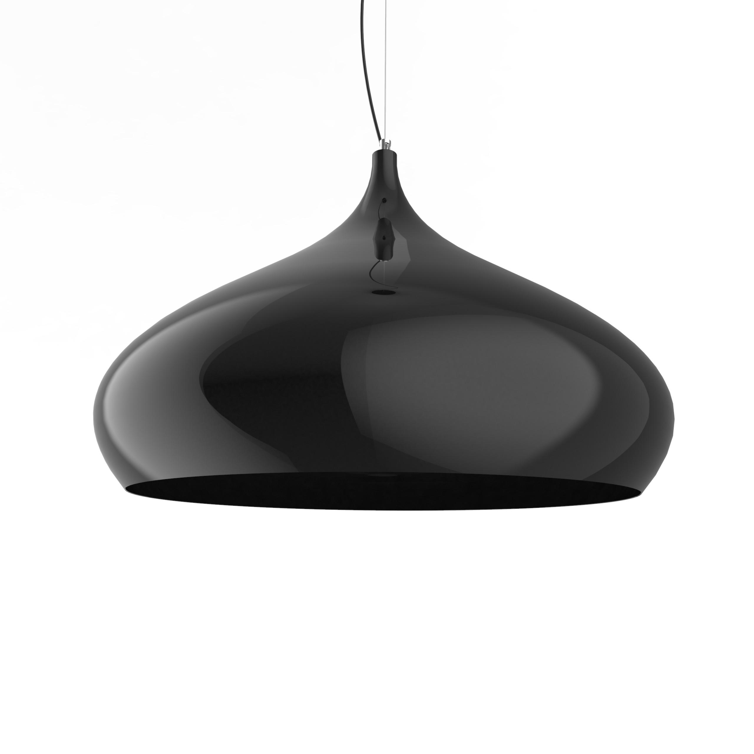 HÄNGELEUCHTE - Schwarz Hochglanz, Metall (60/60/55cm) - Lumicom