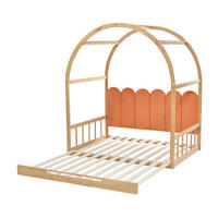 KINDERBETT 140/100 cm & 140/200 cm in Natur Holz mit Ausziehfunktion und Matratze - Naturfarben, Holz/Holzwerkstoff (140/200cm) - WISHDOR