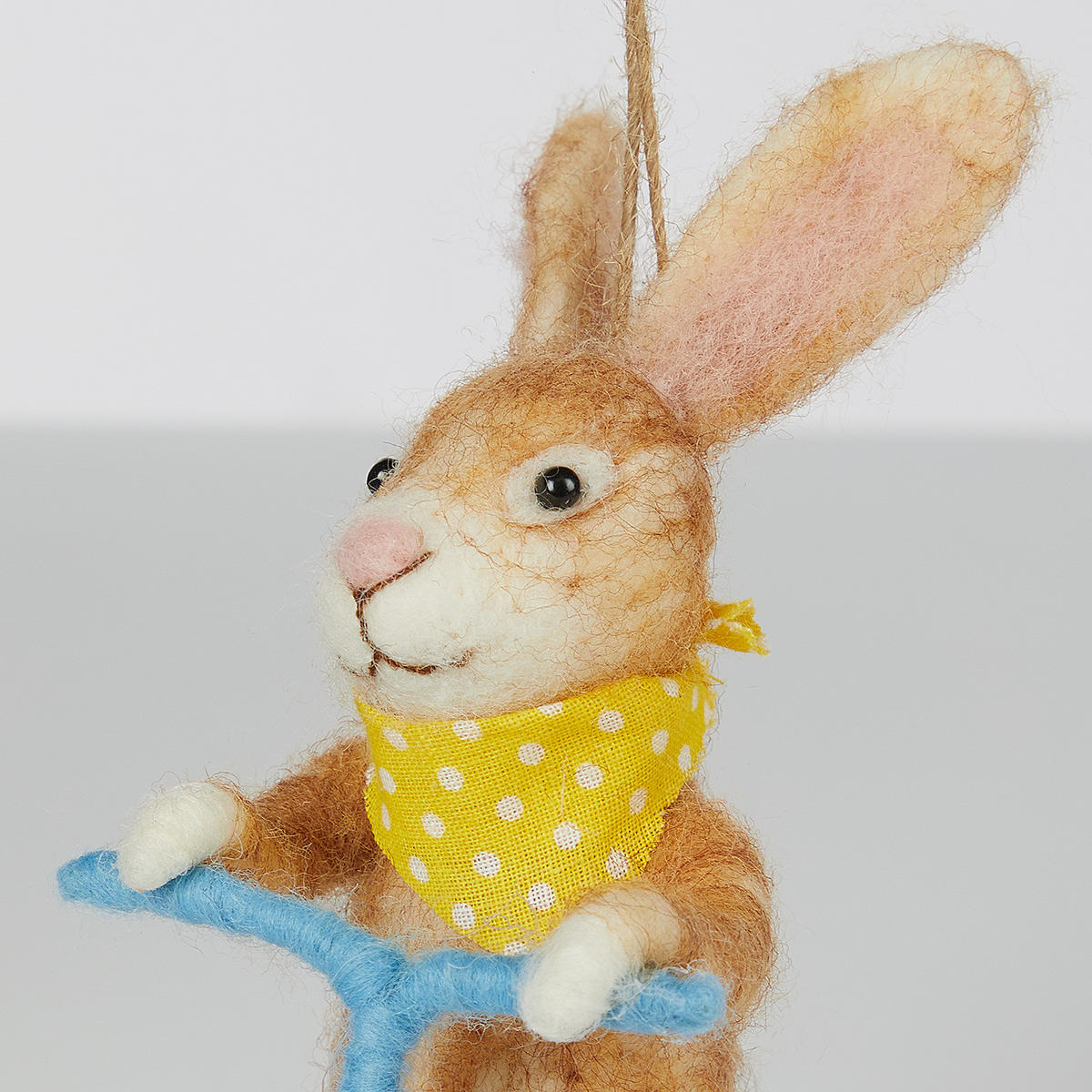 ANHÄNGER FUNKY FRIENDS Häschen Scooter - Braun, Textil (6/14/8cm) - Butlers