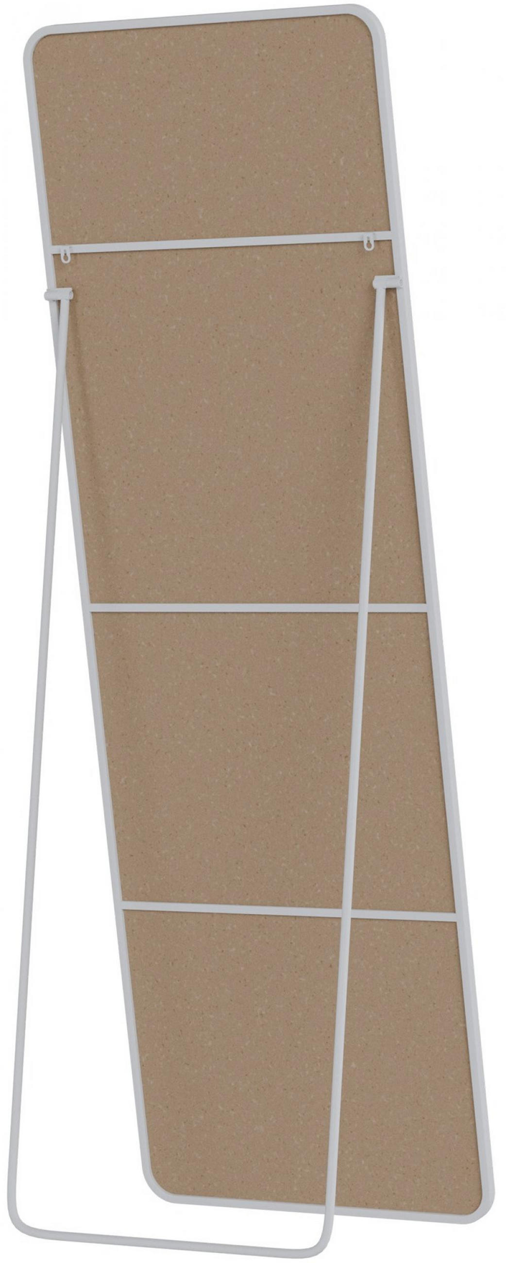 STANDSPIEGEL eckig 50/3/150 cm Glas Weiß Matt - Weiß, Glas (50/150/3cm) - CLP