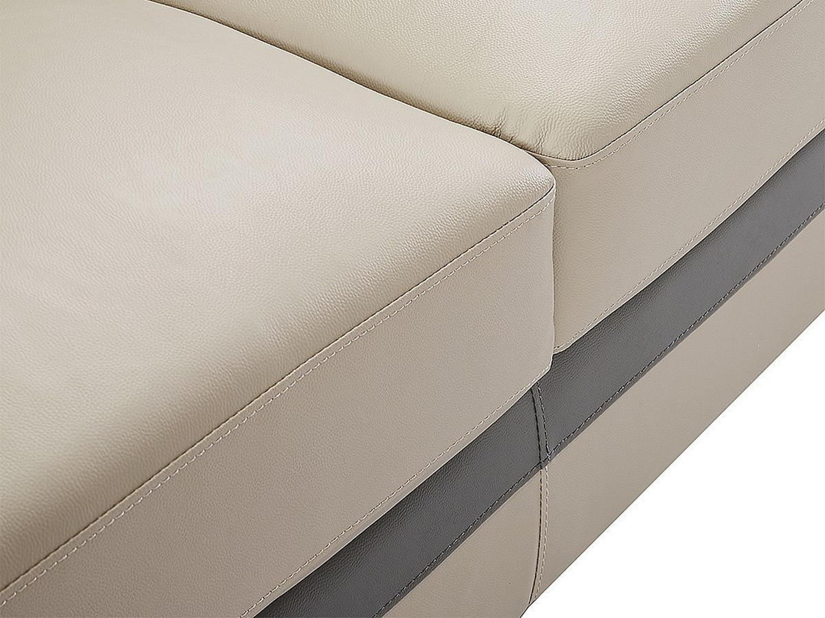 LEDERSOFA 3-Sitzer - Taupe - FRANCESCA - Braun, Leder (210/86/85cm) - Vente-Unique