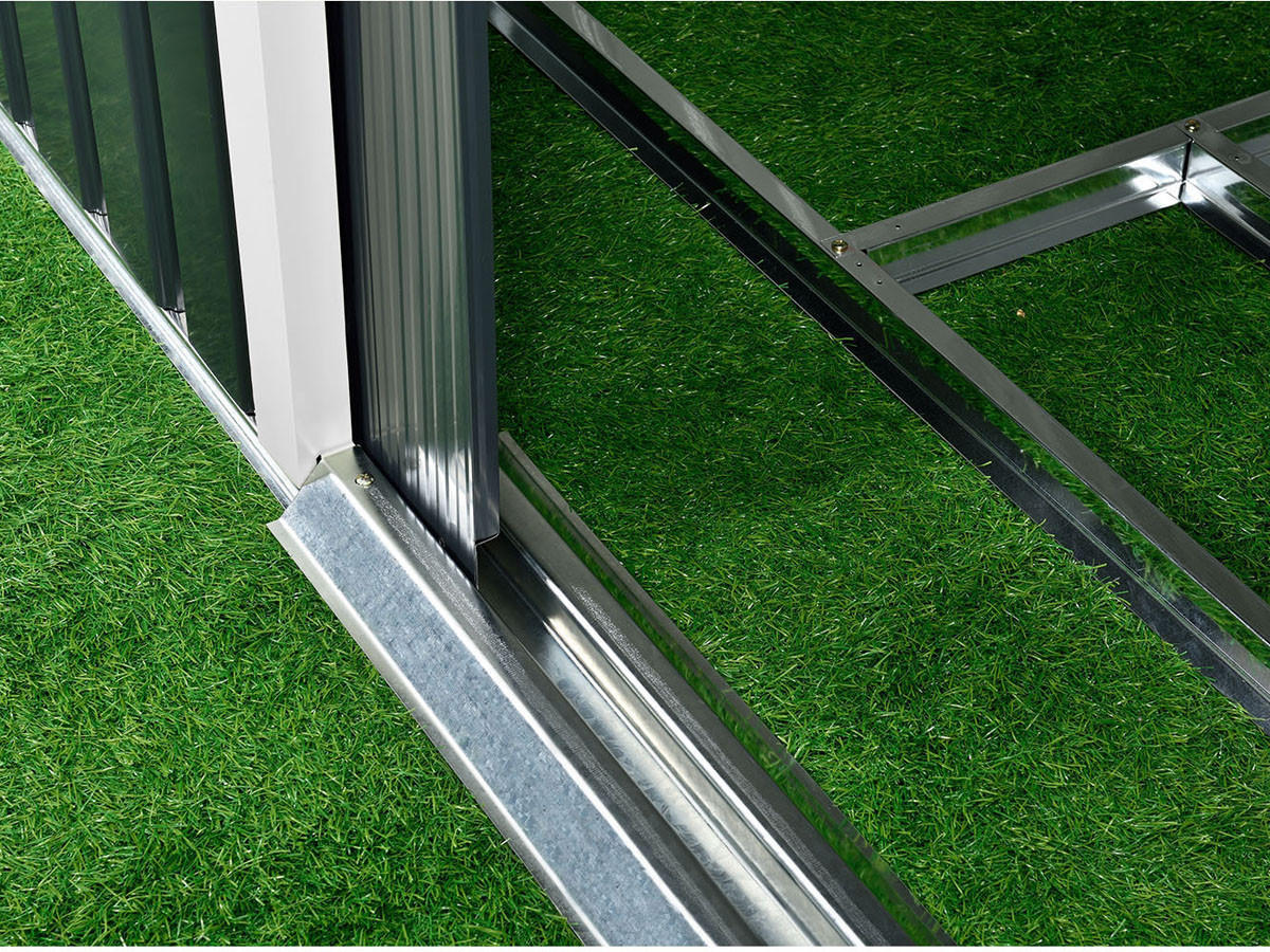 METALL-GARTENHAUS vegas Grau - Grau, Metall (277/202/319cm) - Habitat Garten