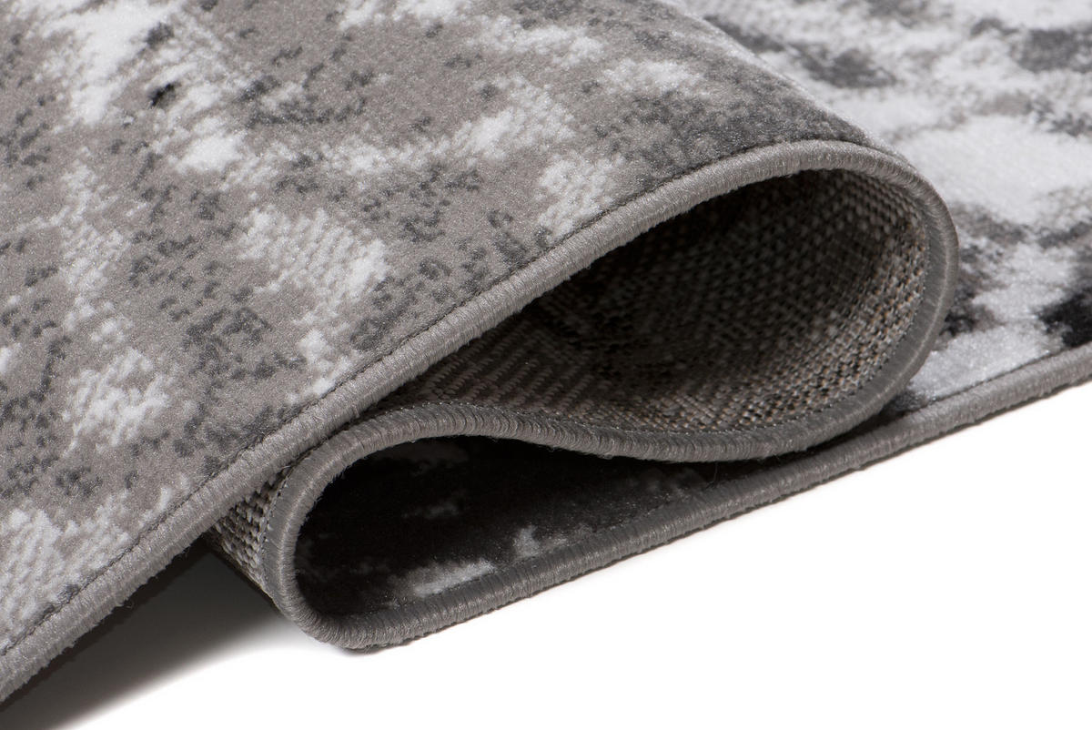 TEPPICH MAYA Grau Meliert Streifen Splash 130/190 cm - Grau, Textil (130/190cm) - Tapiso