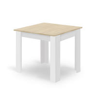 ESSTISCH Sonoma Eiche Weiß 80x80 cm NP Zeitloses Design - Weiß, Holz (80/80/7cm)
