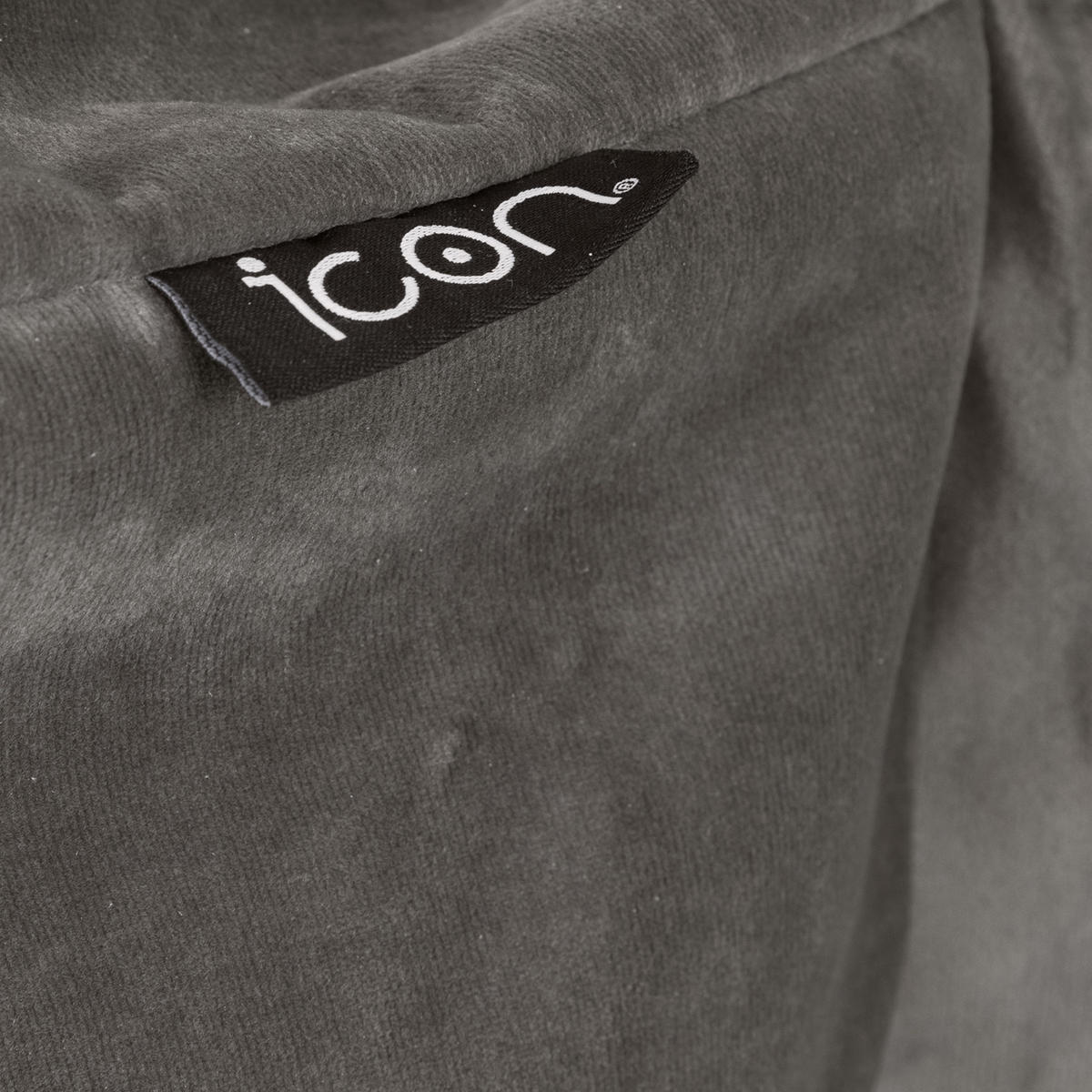 SITZSACK Lounger Skandi, Samt - Grau, Kunststoff (79/68/90cm) - icon