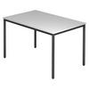 BESPRECHUNGSTISCH Serie-D 80/120/72 cm in Grau/Rundrohr schwarz - Schwarz/Grau, Holzwerkstoff (80/120/72cm) - bümö