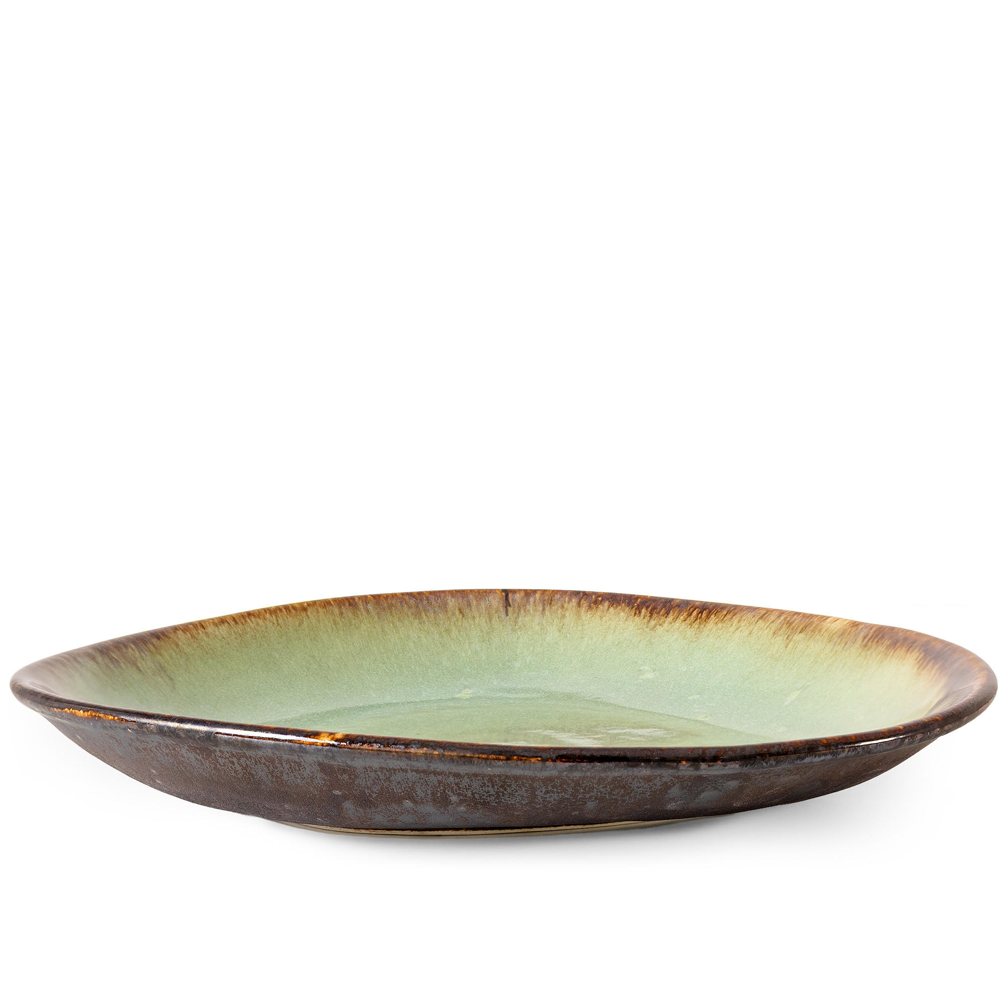 TIEFER TELLER PRIMA, Salbeigrün - Salbeigrün, Keramik (30/32/5cm) - KONSIMO®