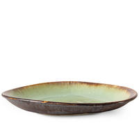 TIEFER TELLER PRIMA, Salbeigrün - Salbeigrün, Keramik (30/32/5cm) - KONSIMO®