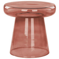 BEISTELLTISCH Rot Caldera - Rot, Glas (39/39/40cm) - Beliani