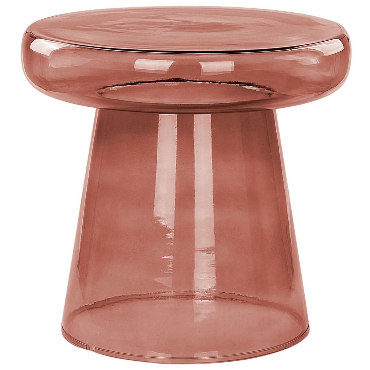 BEISTELLTISCH Rot Caldera - Rot, Glas (39/39/40cm) - Beliani
