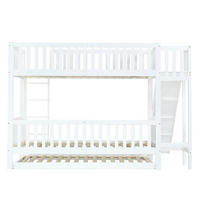 ETAGENBETT Kinderbett mit Rollbett Weiß 90x200/90x190cm - Weiß, Holz (90/200cm) - ComfortXL