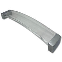 MÖBELGRIFF BA 160mm, Küchengriff Acrylglas & Chrom glänzend - Chromfarben, Metall (3.2/2.8/17cm)