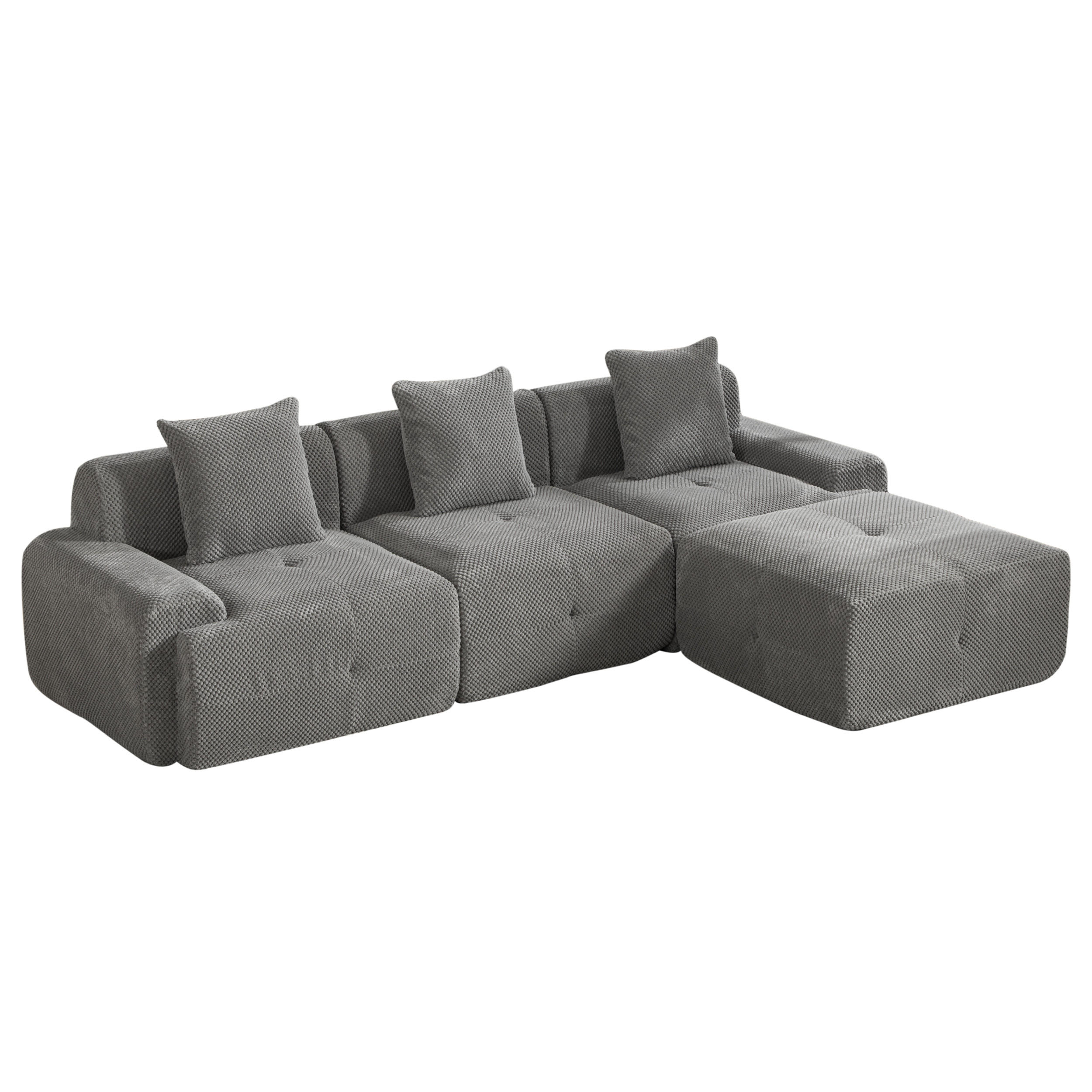 Urban Meuble SOFA Modulární pohovka z žinylky šedá bez montáže
