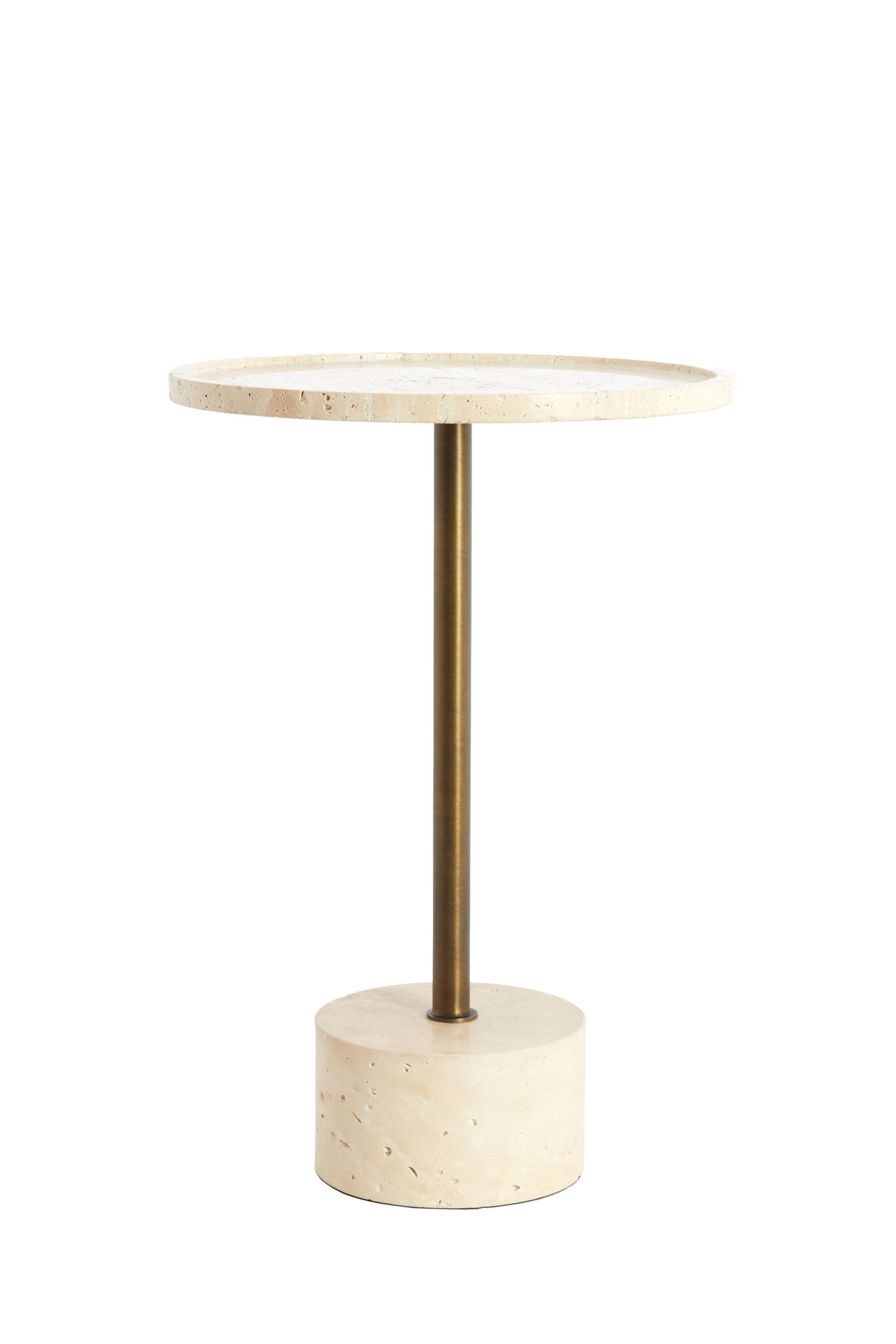 BEISTELLTISCH Civita Braun 37/37/49 cm - Braun, Stein (37/37/49cm) - Light & Living