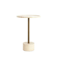 BEISTELLTISCH Civita Braun 37/37/49 cm - Braun, Stein (37/37/49cm) - Light & Living