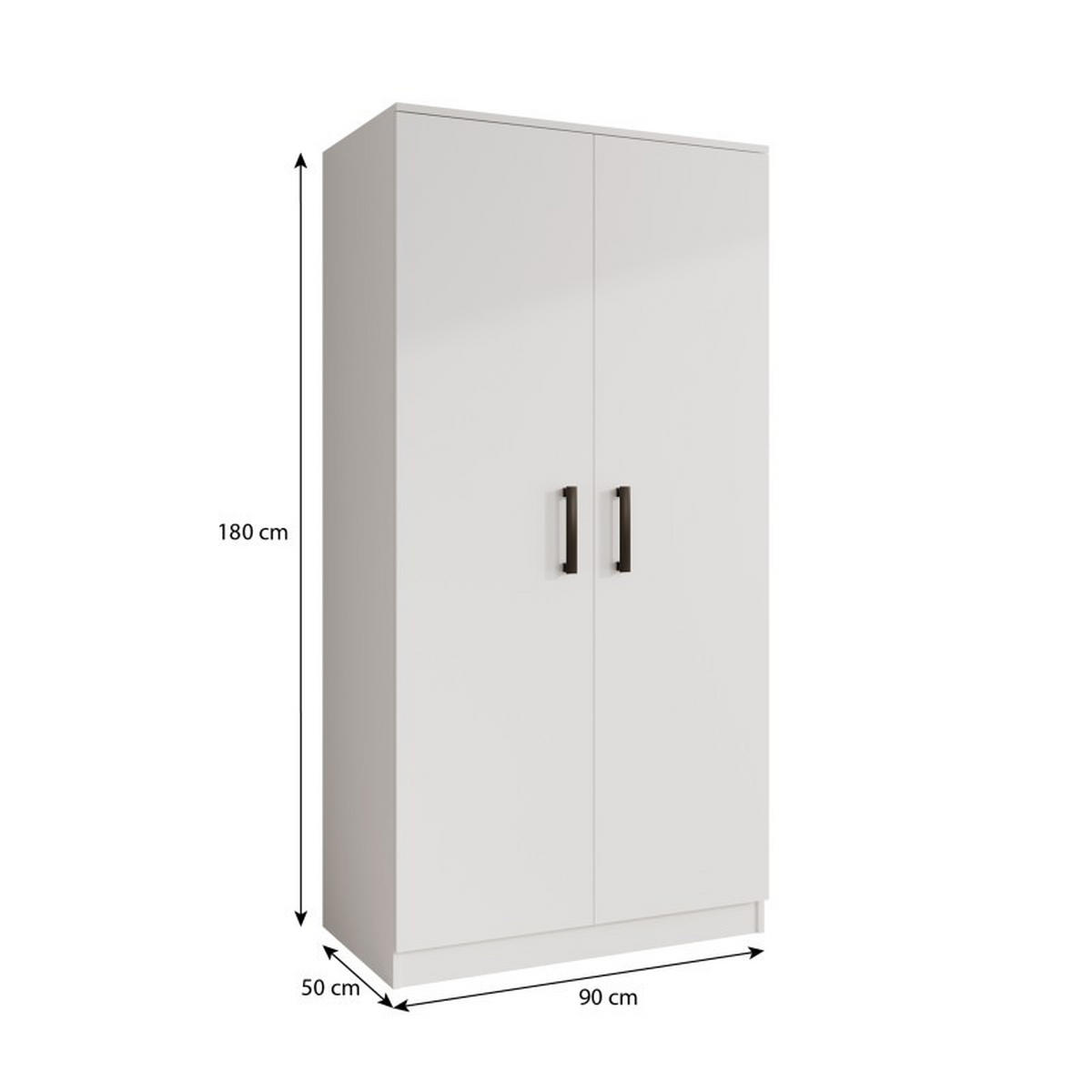 DREHTÜRENSCHRANK Tamara 90 cm, 2-türig, artisan - Braun, Kunststoff (180/180/90cm) - Margaret Hadas24