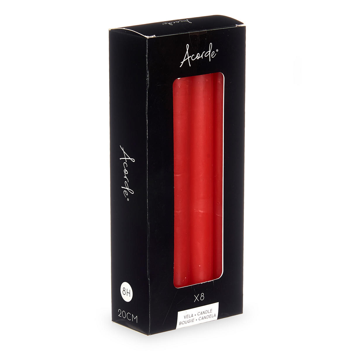 KERZE Celestia 20 cm - Rot, Paraffin (2/20/2cm)