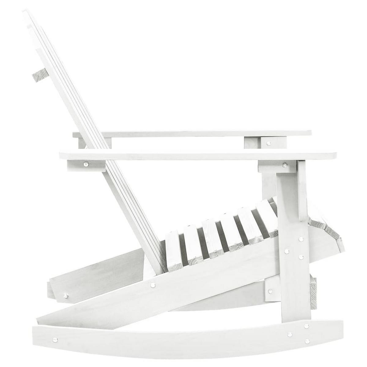 GARTEN-SCHAUKELSTUHL Holz Weiss - Weiß, Holz (91.5/92/70cm) - vidaXL