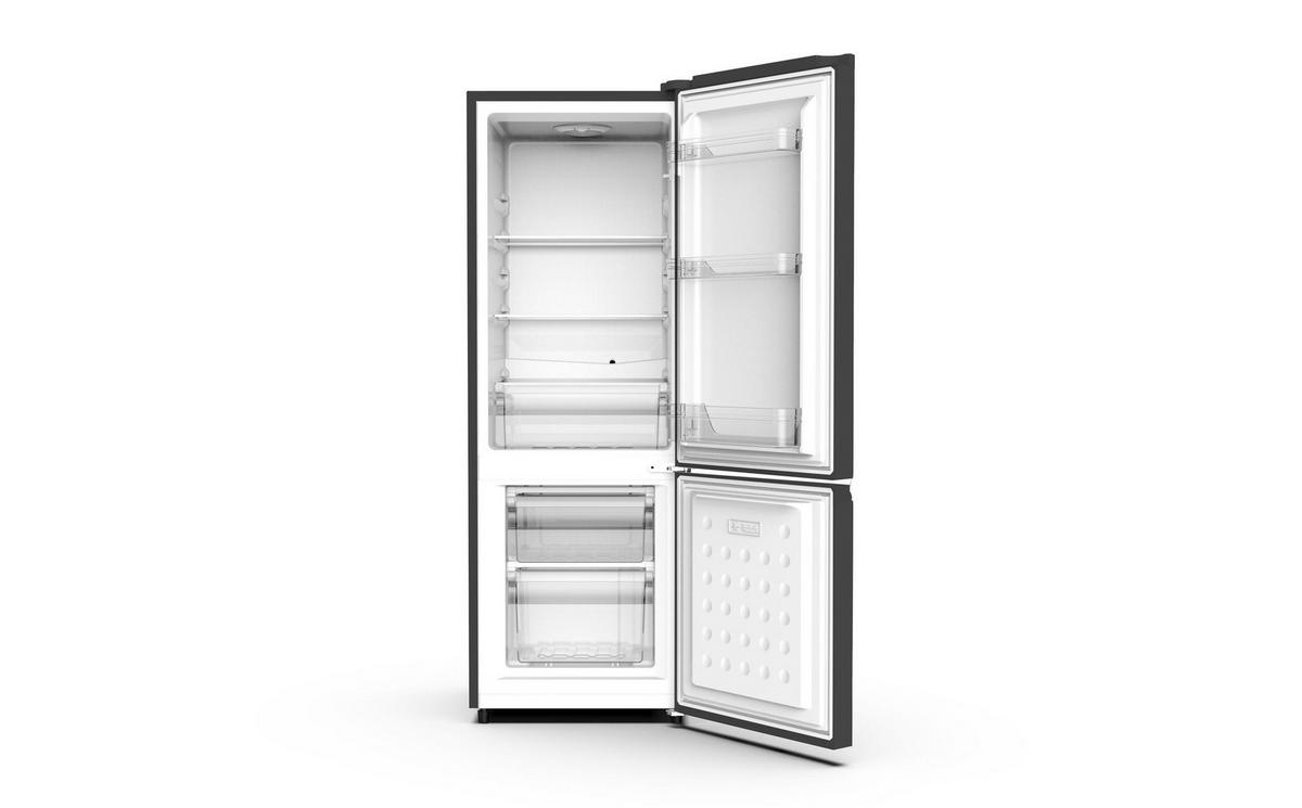 KÜHLGEFRIERKOMBINATION KHKG173BC schwarz 161L Kühlschrank LED - Schwarz, Kunststoff (50/145/52cm)