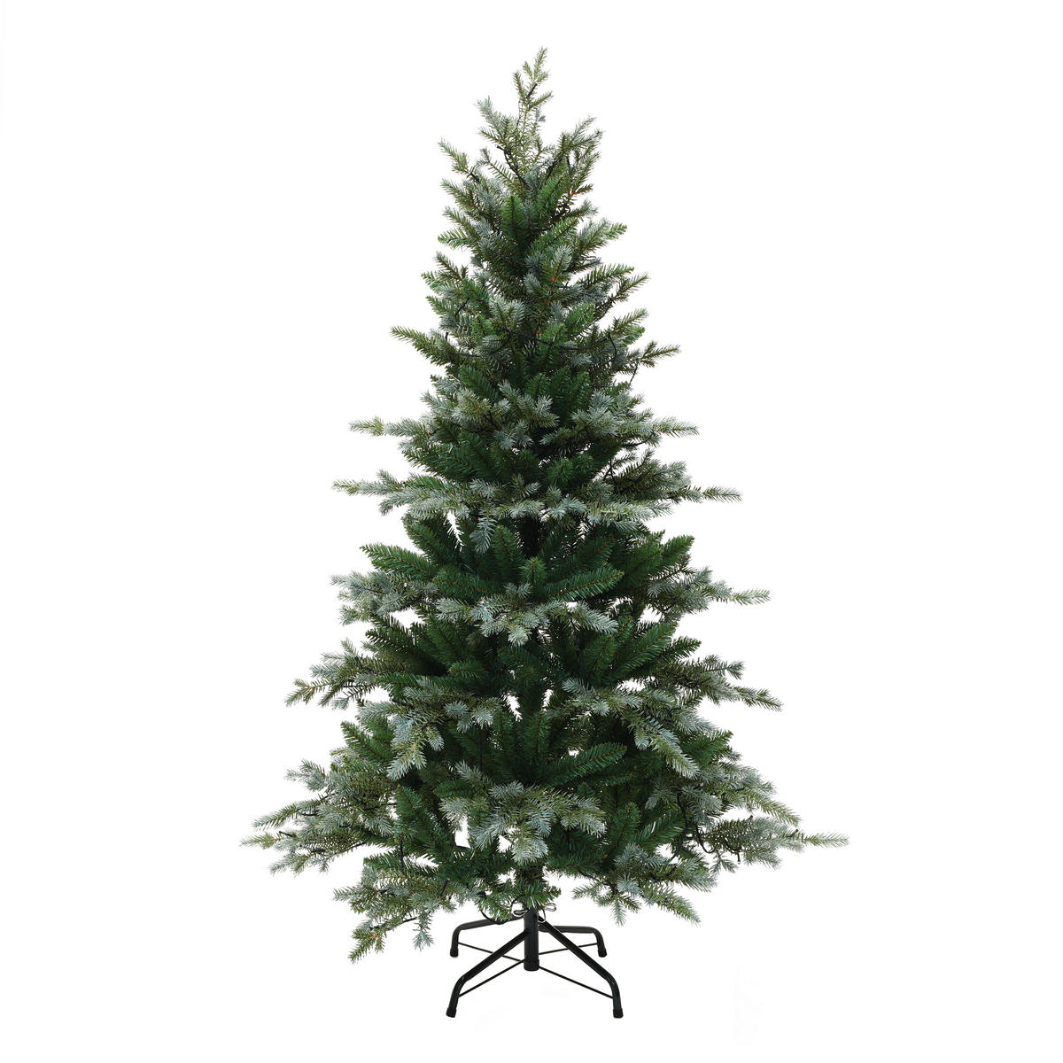 KÜNSTLICHER Weihnachtsbaum 150 cm mit Beleuchtung,8 Lichtmodi - Grün, Kunststoff (100/150/100cm) - Hometopia