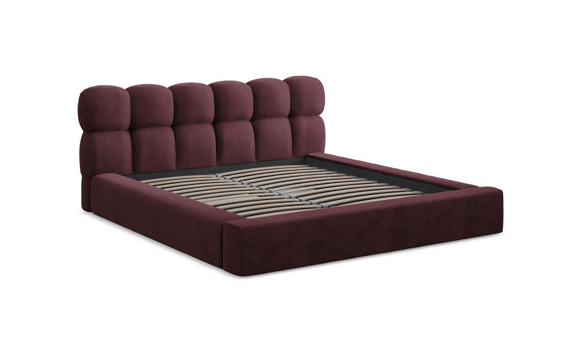 POLSTERBETT mit Bettkasten und Lattenrost 218x238 Blau - Blau/Blaugrau, Kunststoff/Textil (180/200cm) - Makamii