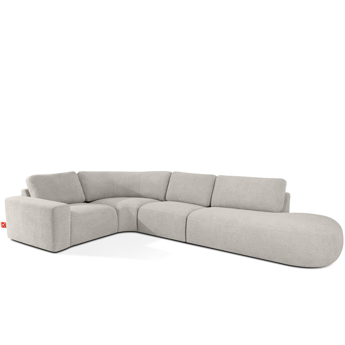 ECKSOFA RECHTS ZUCCO, Braun - Braun, Holz/Holzwerkstoff (224/373cm) - KONSIMO®