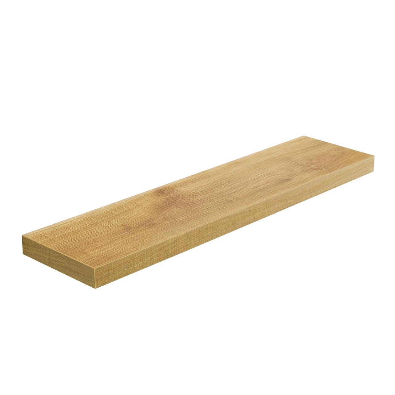 WANDREGAL Holzoptik Honigbraun schwebend 80x20x4 cm - Honig, Holzwerkstoff/Metall (20/3.8/80cm) - Begryf