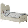 BOXBETT FLOW 90/180 Beige Velvet hydrophob - H3 - Beige, Holz/Textil (90/180cm) - MKS