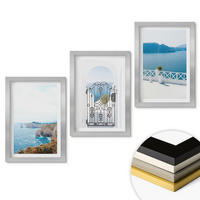 WANDBILDER 3er Set - 20x30 cm Silberner Rahmen - Meeresarchitektur Griechenlands - Silberfarben, Kunststoff (20/30cm) - ArtPrintCave