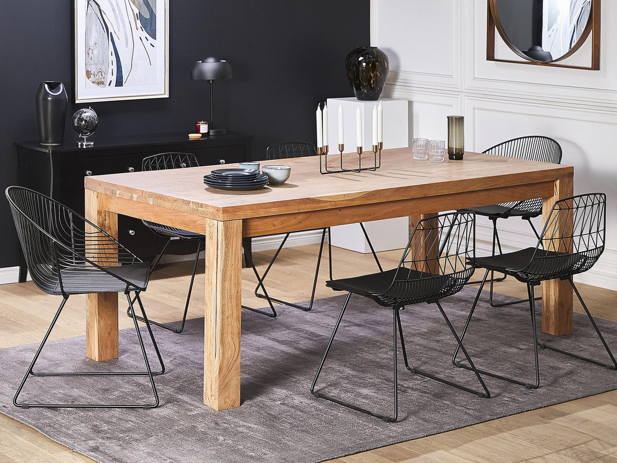 ESSTISCH 180/90/78 cm Hellbraun Rechteckig Tesa - Hellbraun, Holz (180/90/78cm) - Beliani