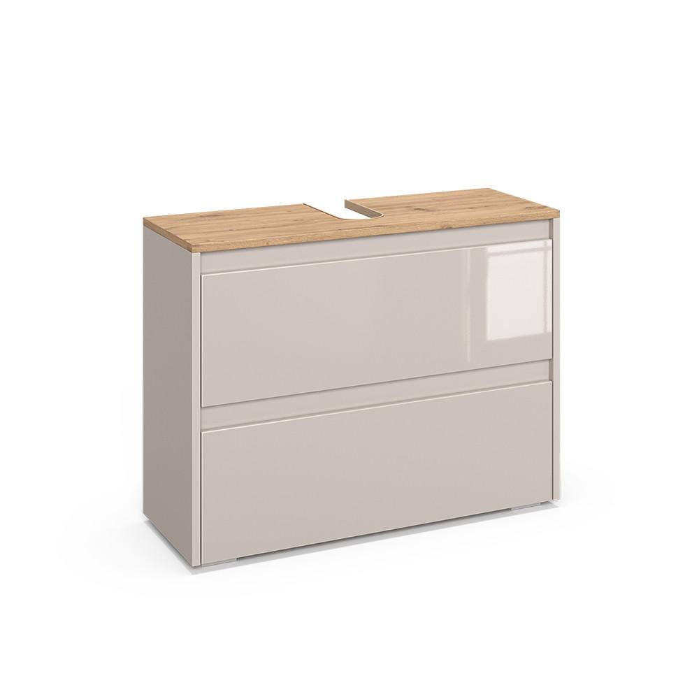 WASCHBECKENUNTERSCHRANK Majest Cashmere/Artisan 80.1 x 62 cm mit 2 Schubladen - Kaschmir/Hellgrau, Holzwerkstoff (80.1/62/30.1cm) - Vicco