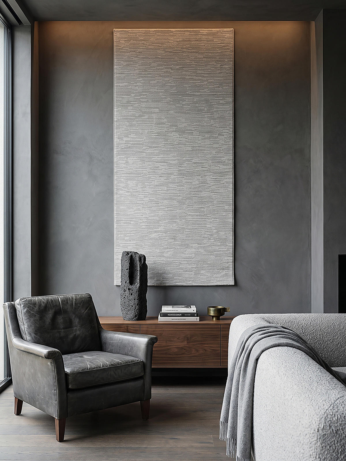 TEPPICH Kurzflor KASOS Waschbar Gestreift Polyester Grau 80 x 150 cm - Grau, Textil (80/150cm) - KADIMA DESIGN
