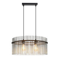 PENDELLEUCHTE Clover 25/60/150 cm - Schwarz, Glas (25/60/150cm) - ZMH