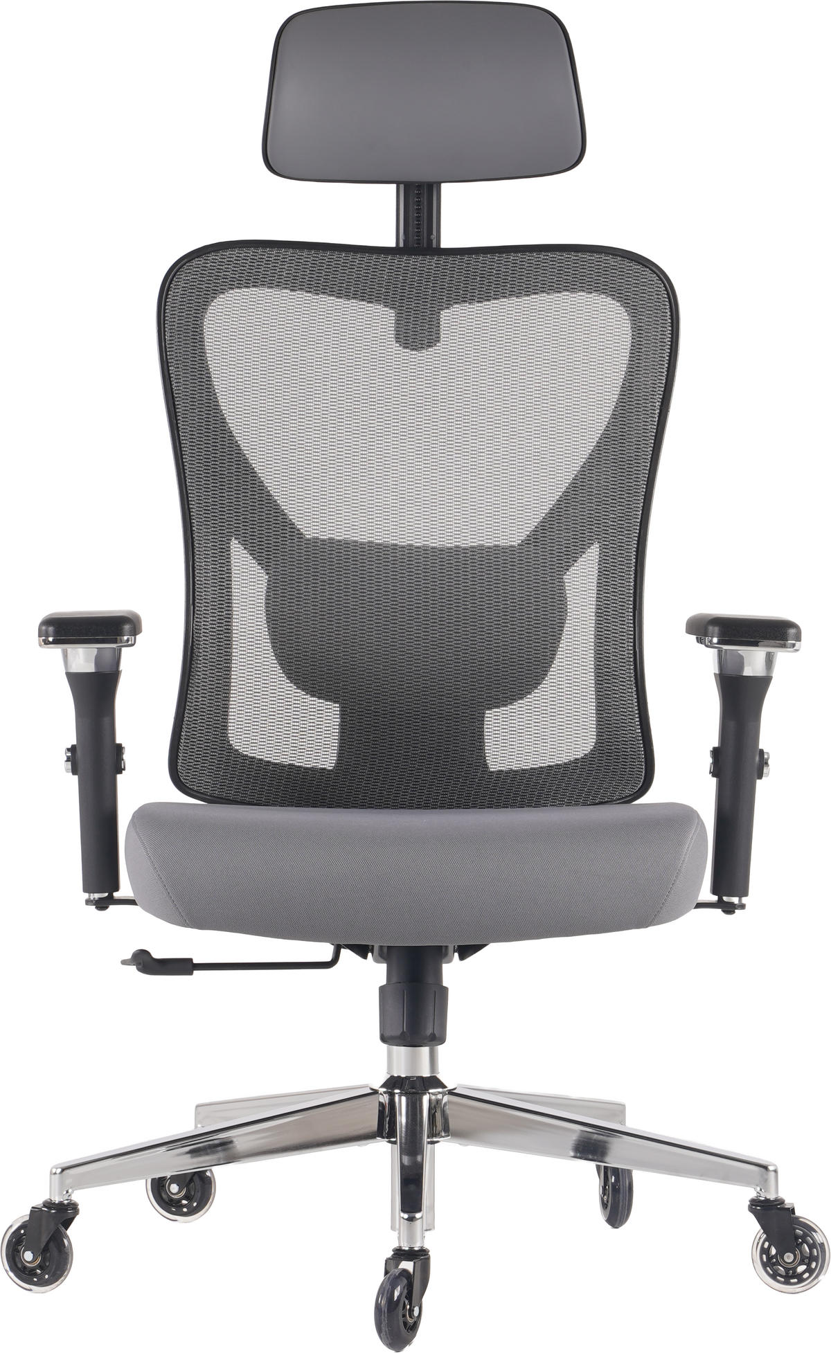 BÜROSTUHL CleverSeat Anthrazit - Anthrazit/Silberfarben, Kunststoff/Textil (70/134/70cm) - Clouvou