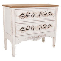 KOMMODE aus Holz 86x38x76 cm - Weiß, Holz (86/76/38cm) - Wanderlust