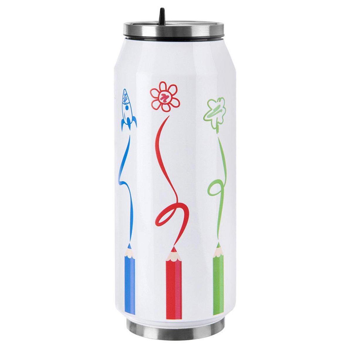 THERMOBECHER Dose Abstrakt 500 ml Mehrfarbig - Multicolor, Metall (0.5L) - Orion 