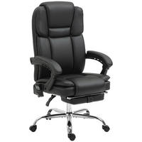 BÜROSTUHL mit Massagefunktion PC-Stuhl mit Heiz-, Liegefunktion Schwarz - Silberfarben/Schwarz, Kunststoff/Metall (67/126/66cm) - Vinsetto