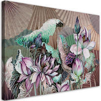 WANDBILD heilige lotos und fanter - Lila, Textil (60/40cm) - Feeby