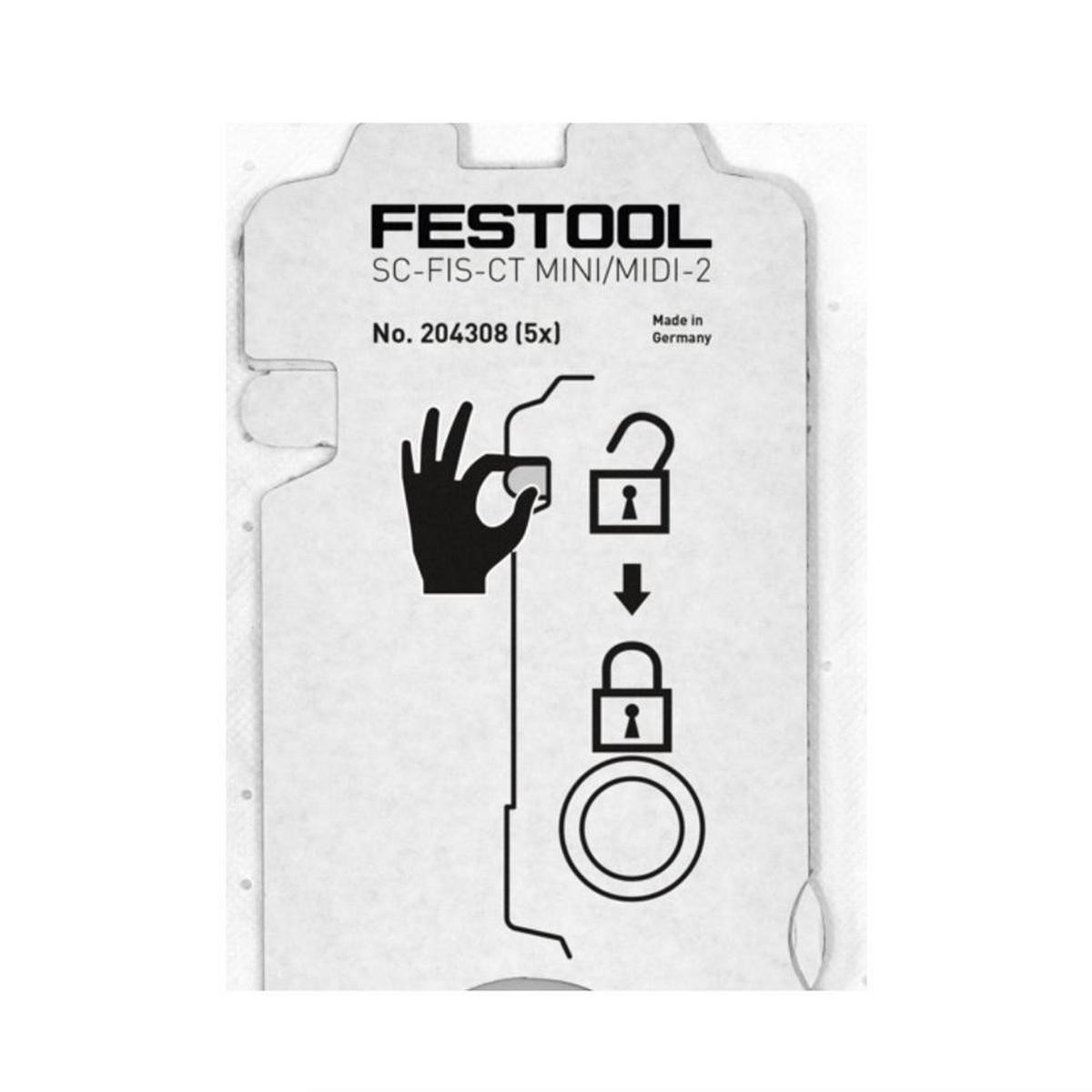 SELFCLEAN Filtersack SC-FIS-CT MINI/MIDI-2/5 - Multicolor, Kunststoff (365/290/85cm) - Festool
