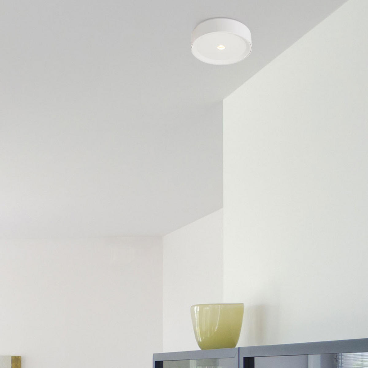 LED DECKENLEUCHTE Aluminium Weiß - Weiß, Metall (15/15/4cm) - Globo Lighting