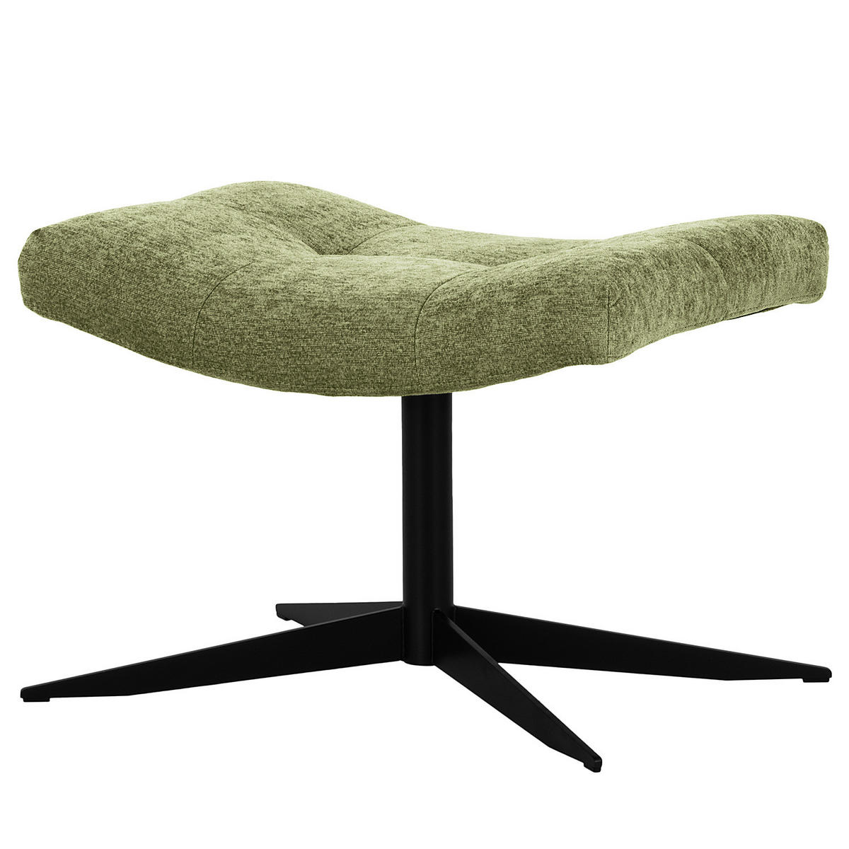 POLSTERHOCKER - Schwarz/Grün, Textil/Metall (67/47/50cm) - home24