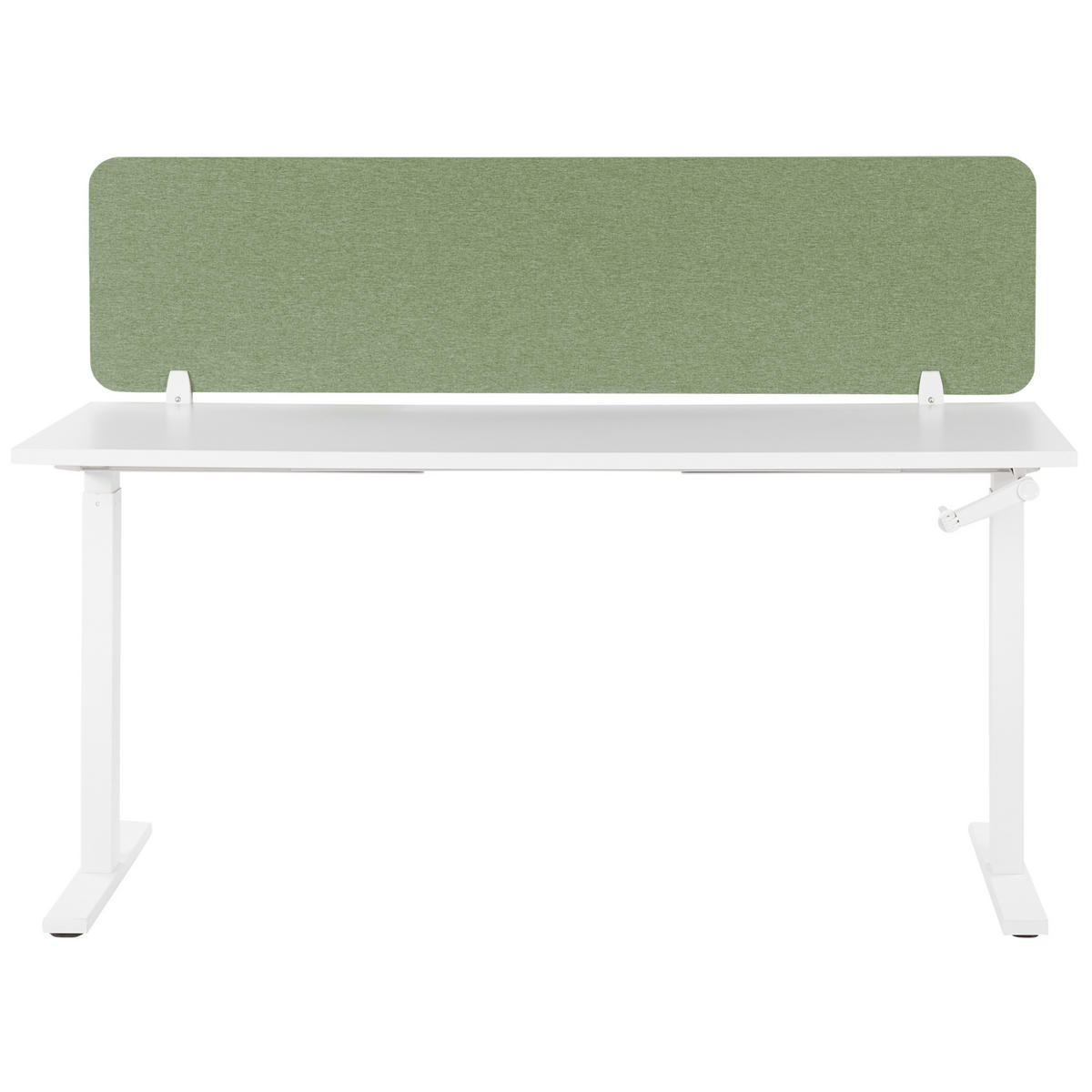 SCHREIBTISCHTRENNWAND 130 x 40 cm Hellgrün Wally - Grün, Textil (130/40/2cm) - Beliani