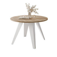 COUCHTISCH FRESCO 75/50 cm runden, Weiß / Craft-Eiche - Eichefarben/Weiß, Metall (75/75/50cm) - Idohome