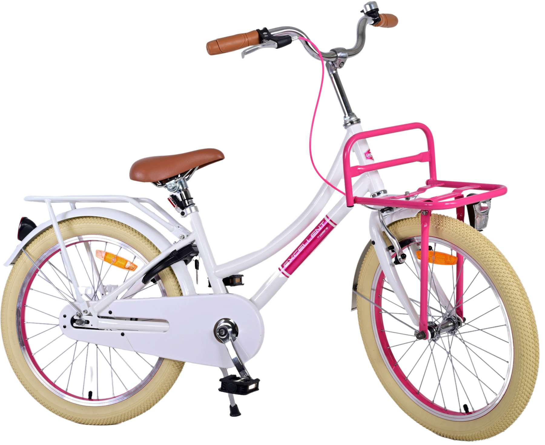 KINDERFAHRRAD Excellent - Mädchen - 20 Zoll - Rücktritt + Handbremse - Weiß - Weiß, Metall (67cm) - TPFSports