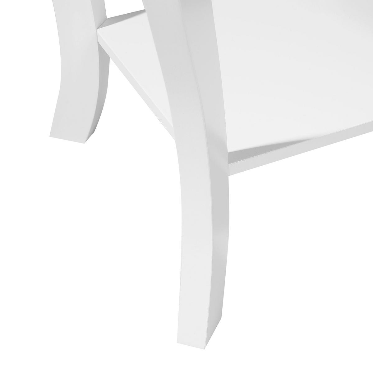 COUCHTISCH weiß quadratisch 38/38 cm Avon - Weiß, Holzwerkstoff (42/38/60cm) - Beliani