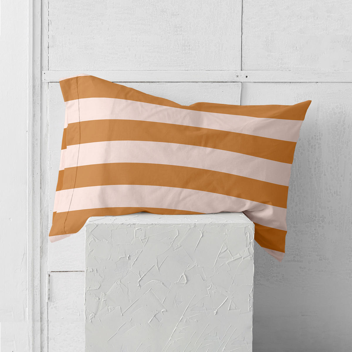 KISSENBEZUG breton 50x75 cm (x2) orange - Orange, Textil (50/75cm) - Happy Friday