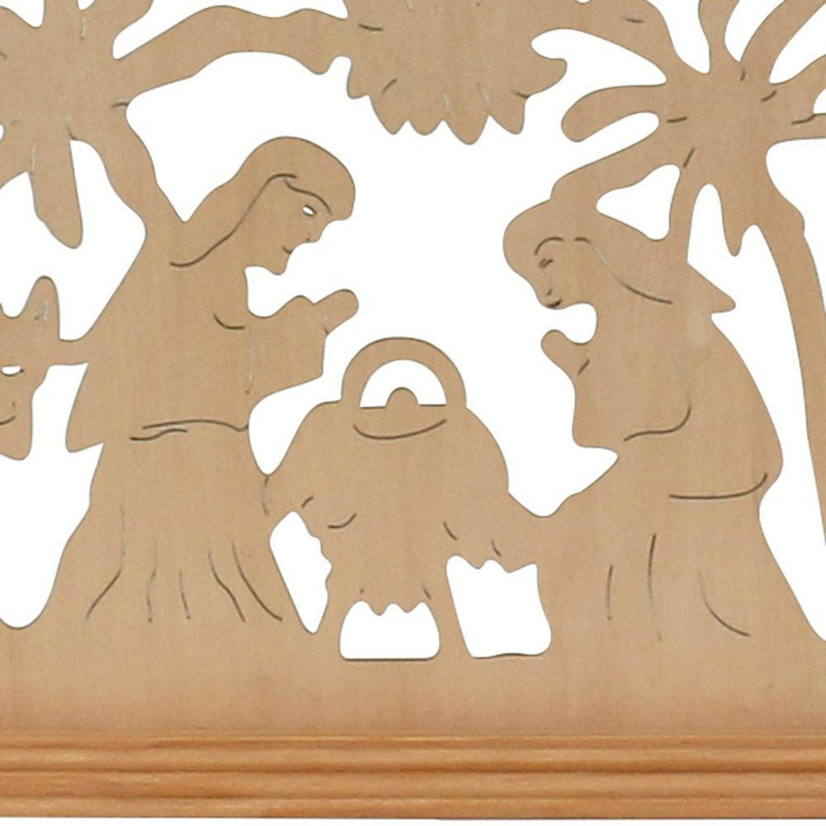 SCHWIBBOGEN Geburt 7-flammig - Multicolor, Holz (0.1/1/0.1cm) - Dekoteam24