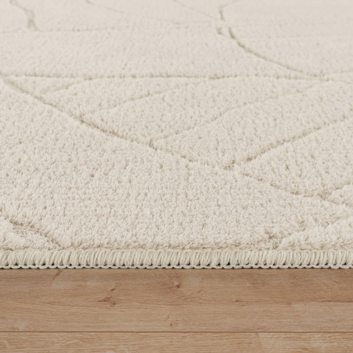 HOCHFLORTEPPICH Creme Ø 160 cm - Creme, Kunststoff (160/160cm) - TT Home