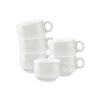 ESPRESSOTASSEN MIT HENKEL Sento Home Aura white 80 ml 6er Set - Weiß, Keramik (0.08L) - Seltmann Weiden