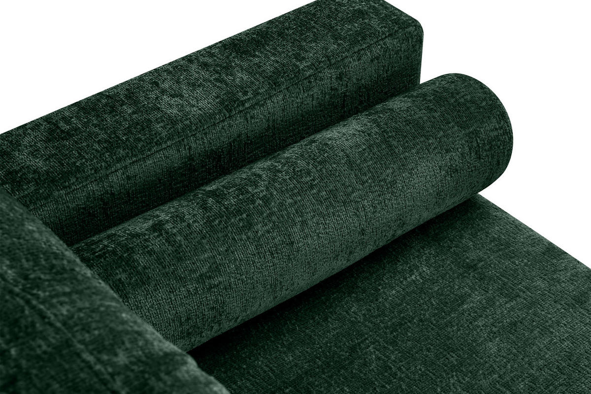 3-SITZER-SCHLAFSOFA ERISO mit weiche Sitzfläche und hohe Rückenlehne, Chenille-Stoff, grun - Braun/Grün, Textil (220/80/100cm) - KONSIMO®